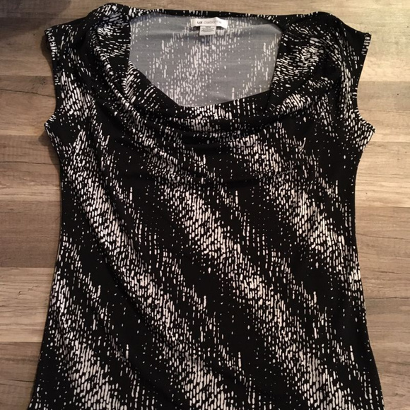 Liz Claiborne Capped Sleeve Cowl Neck Blouse sz M - Picture 1 of 1